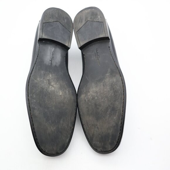 Salvatore Ferragamo Horse Bit Loafer Black Pebbled Leather Men's 12 D Slip On - Picture 7 of 10